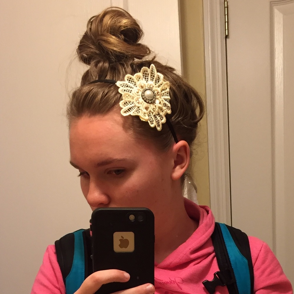 Tan flower headband