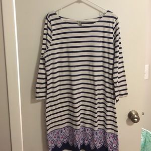 Lilly Pulitzer Bay Dress striped size XL