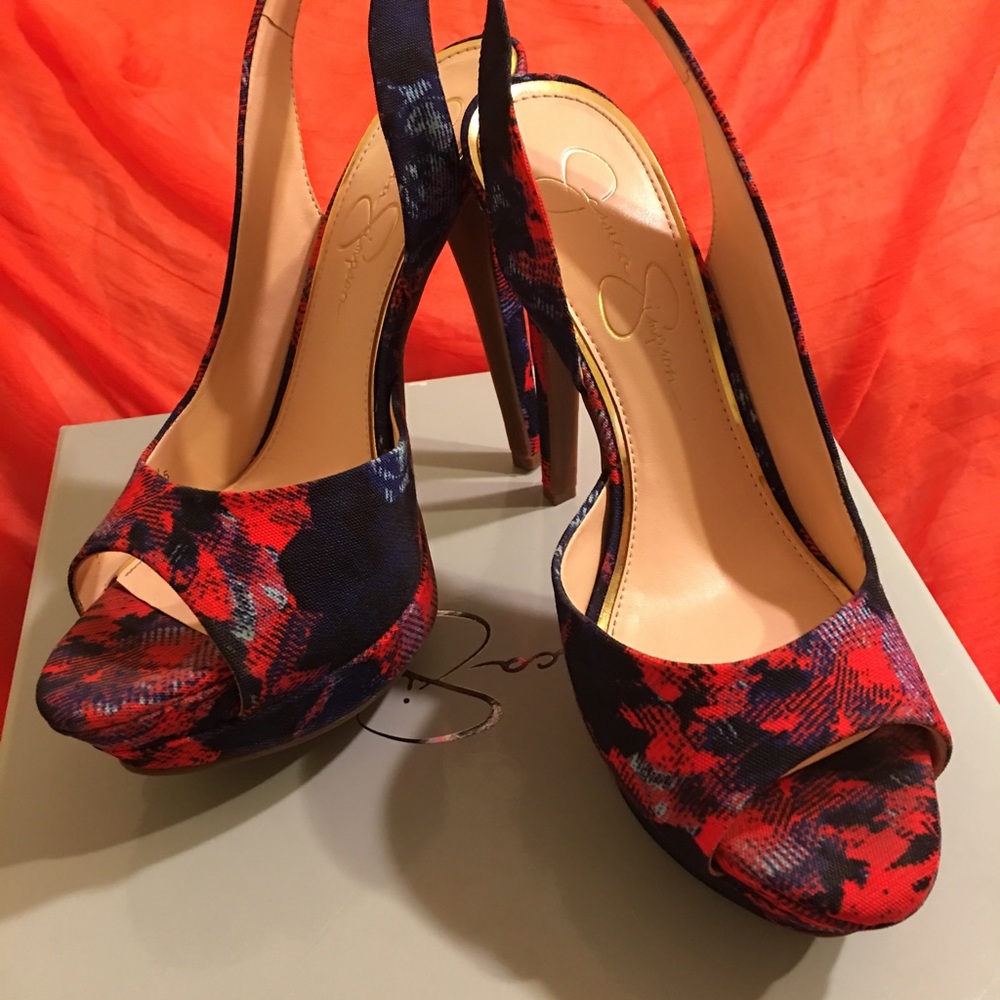 Jessica Simpson sling back heels