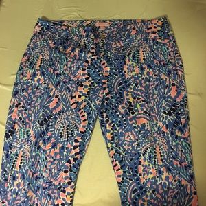 Lilly Pulitzer Tic Tac Tile Kelly pants size 14