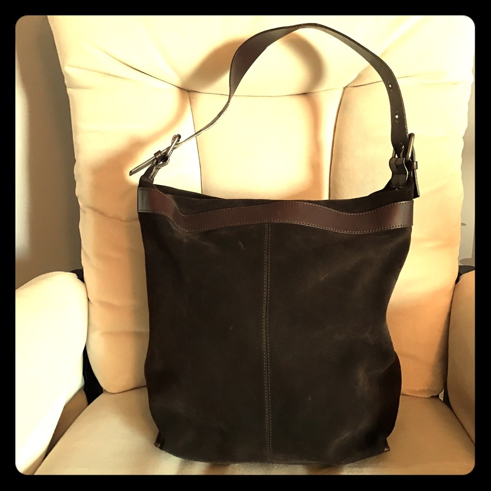 Banana Republic Espresso Suede Tote Bag