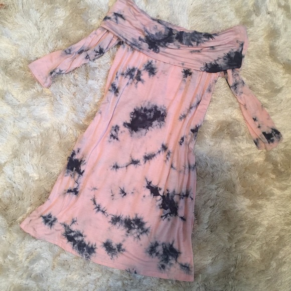 ✴️FINAL PRICE! Tie Dye Off The Shoulder Dress - Picture 4 of 4