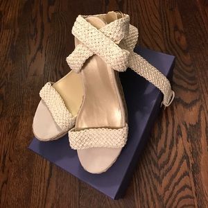Stuart Weizmann Alexa Nero Crochet wedge - size 9