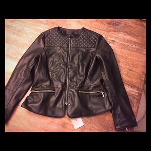 Black Faux Leather Zara Jacket