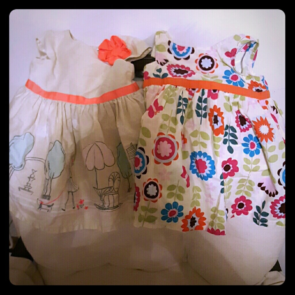 Dresses (left Cherokee18m) right tiny tilla 12-18m