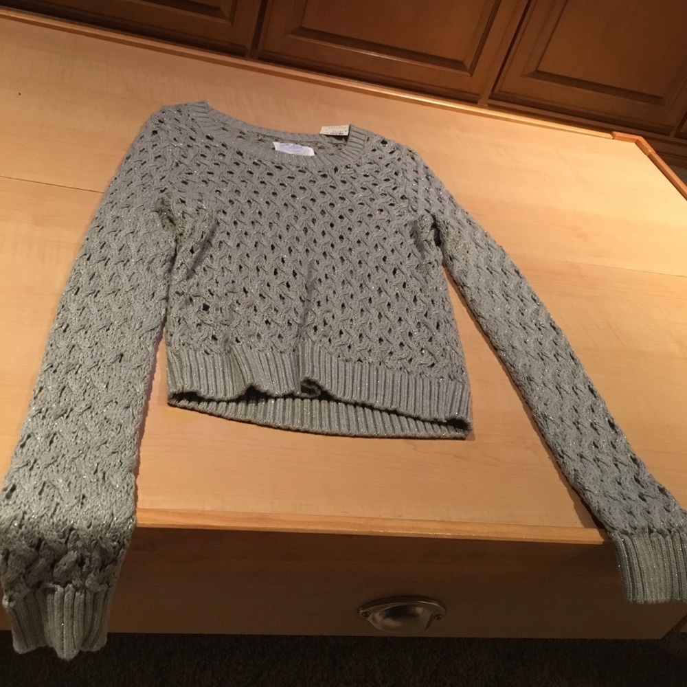 Silver sweater from justice girls