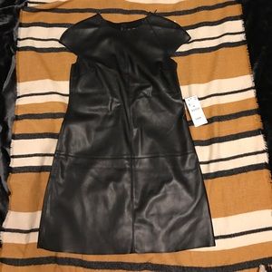 Zara black leather dress