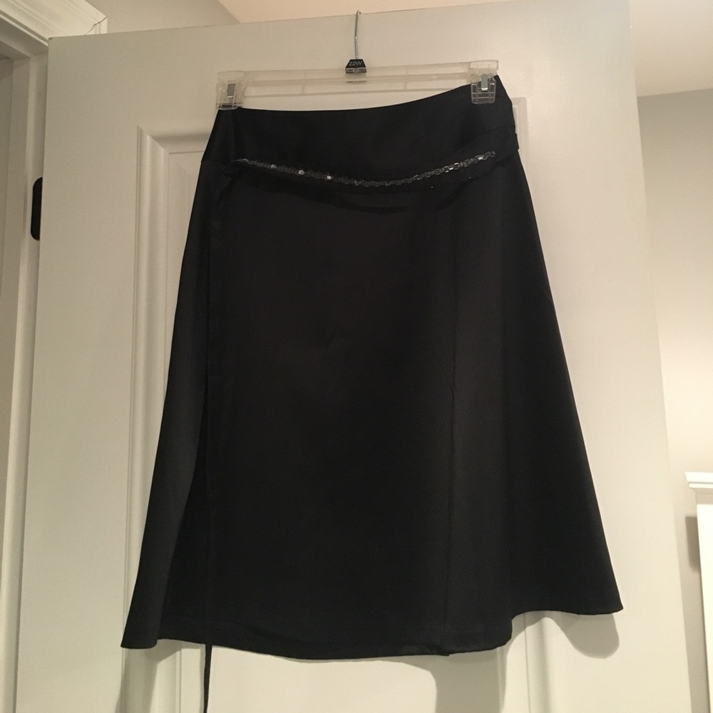 Black Satin Skirt