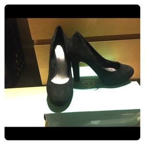 Jessica Simpson Black Suede Heels