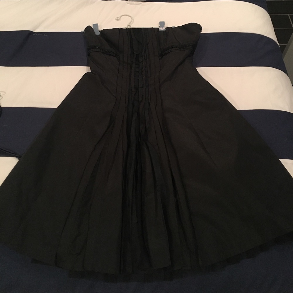 BCBG Black Strapless Formal Dress