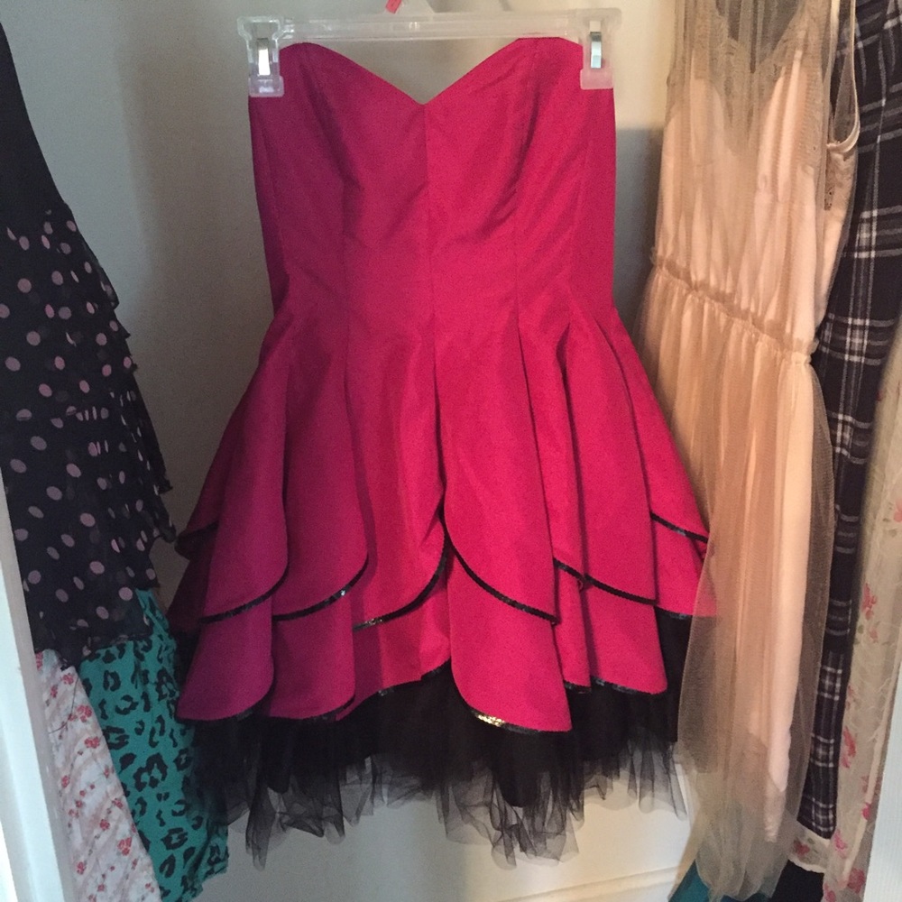 Sequin Lined Prom Dress