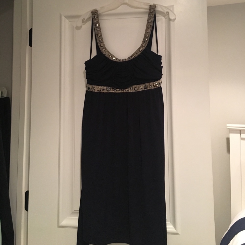 Navy with slate embellishment Formal Dress