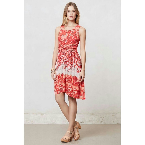 Anthropologie Dresses & Skirts - Anthropologie Lilka Coral Dress Small Sleeveless