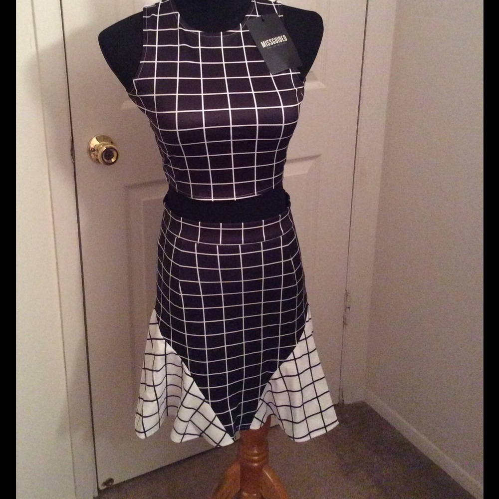 Black And White Two Piece Set