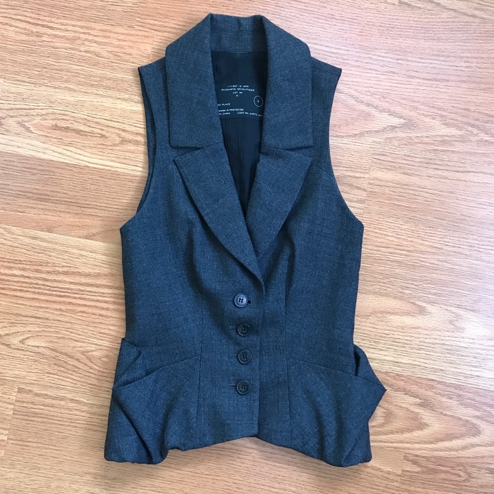 All Saints Charcoal Wool/Cashmere Vest XS