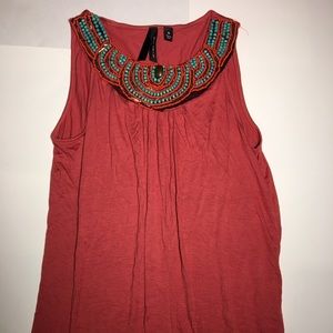 Willi smith tank with gorgeous beeding