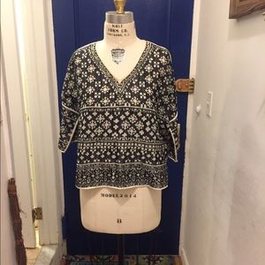 Bela Insarsia- knit cotton-blend top