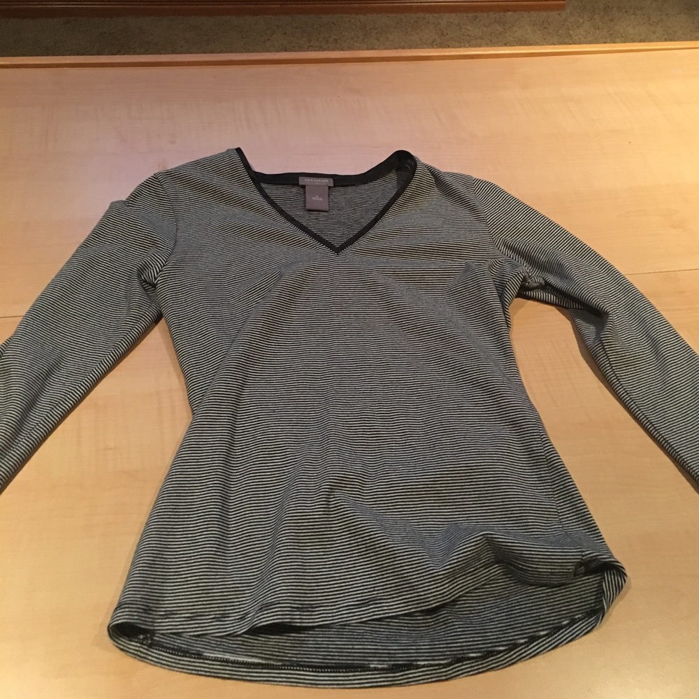 Black and white v neck top from Ann Taylor