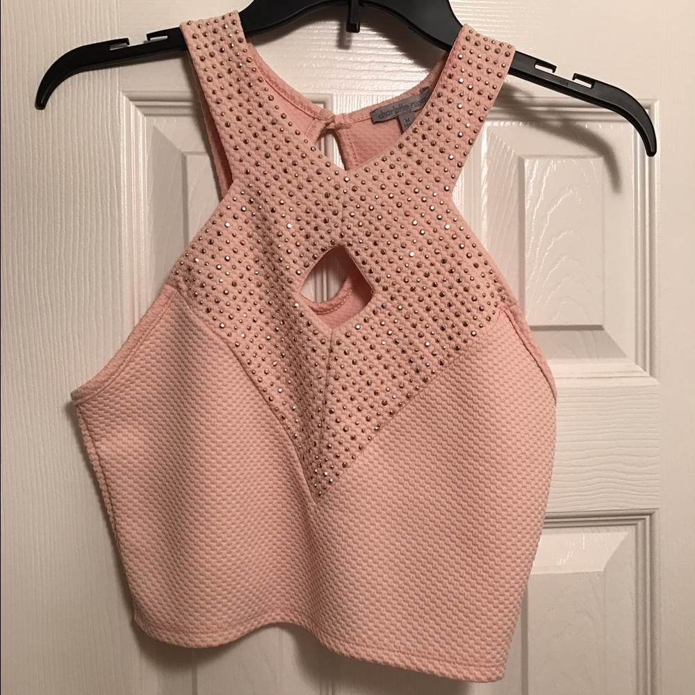 Light pink crop top