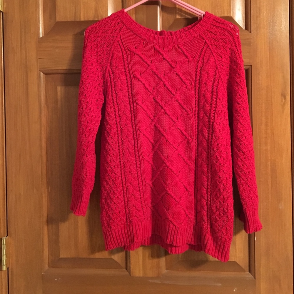 Red loft sweater