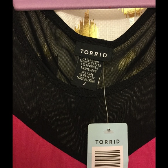 Torrid Mesh Sweetheart Neckline Peplum Blouse - Picture 2 of 3