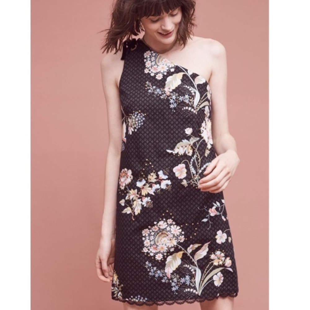 Anthropologie Maeve Ashbury One Shoulder Dress NWT