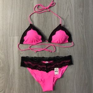 Victoria's Secret pink bikini top and bottom