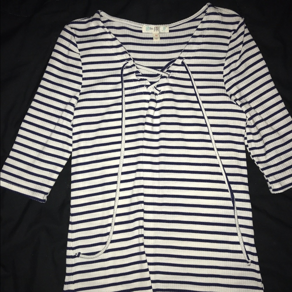 Soft lace up shirt