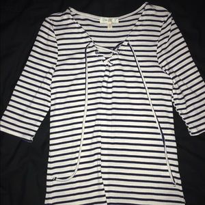 Soft lace up shirt