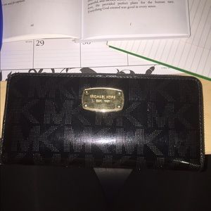 Michael Kors Jet Set Wallet Black Mirror