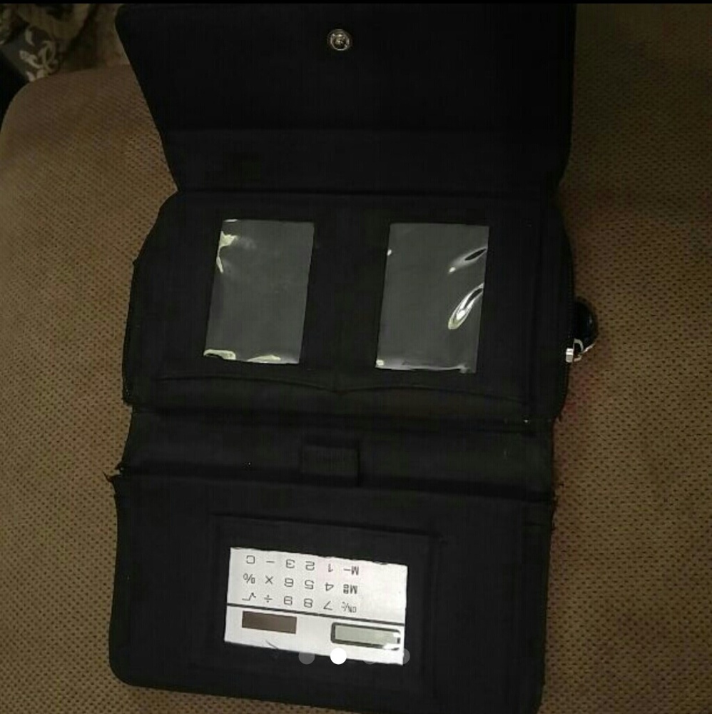 Black leather wallet