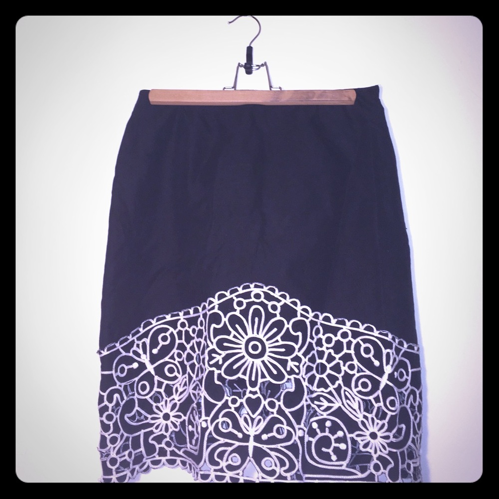 Vintage 70s Carlisle nature cutout skirt