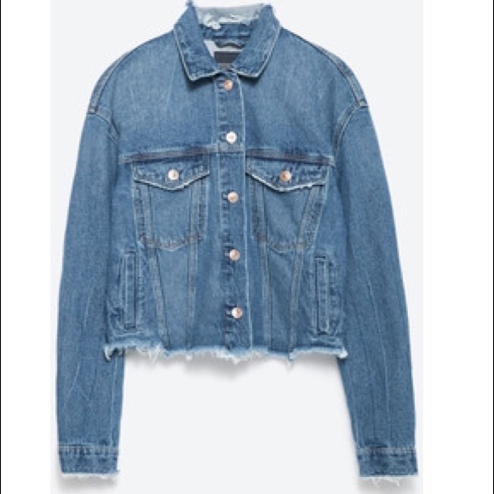 Zara Frayed Denim Jacket