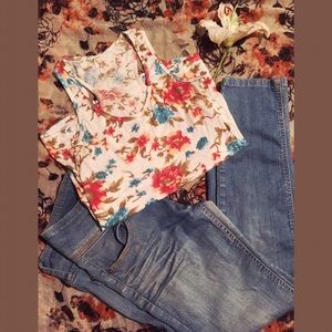 High-Waisted Blue Jeans