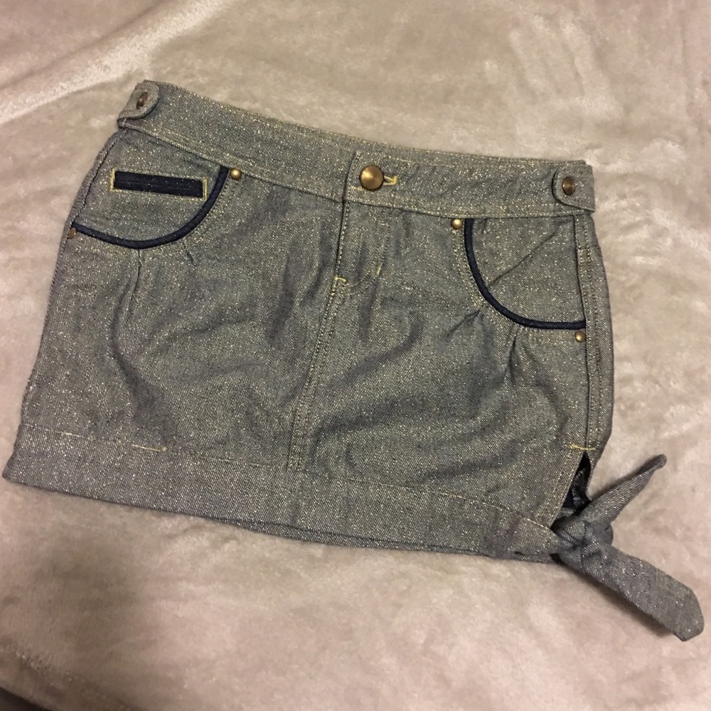 Armani exchange Studded mini skirt with a side Bow
