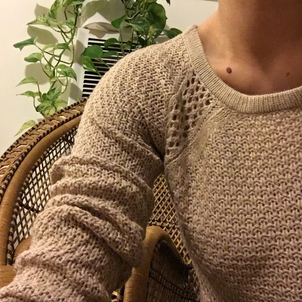Firm Price - Brand New Taupe Cutout Sweater
