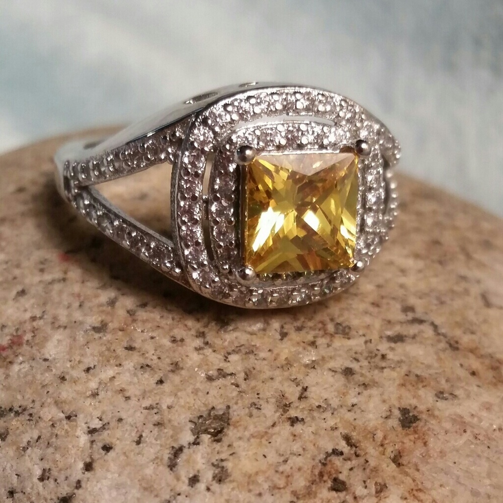 Yellow cz ring