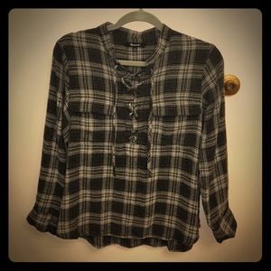 Madewell lace up flannel