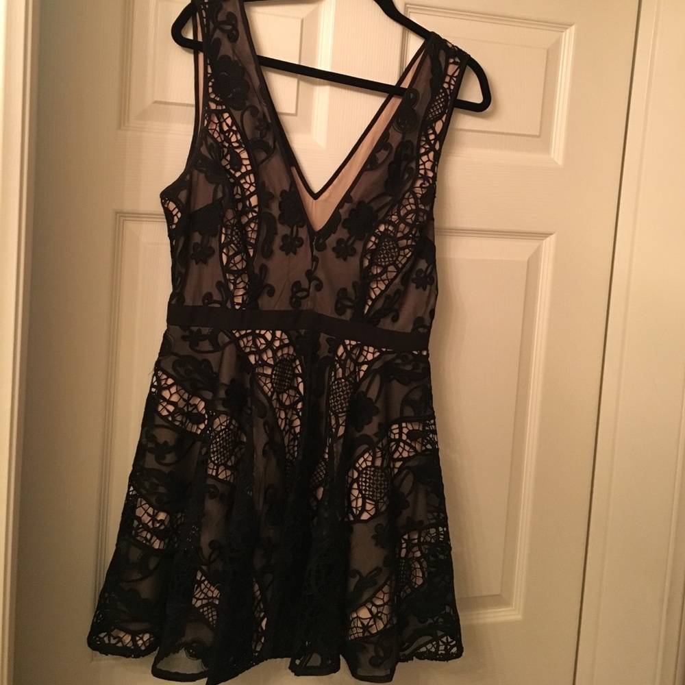 Bebe lace overlay dress