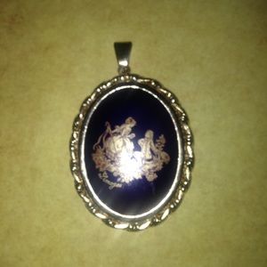Limoges cameo pendant