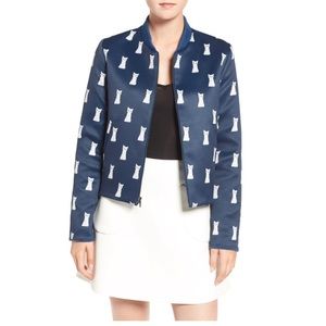 🚨 MOVING SALE! ModCloth cat print bomber jacket.