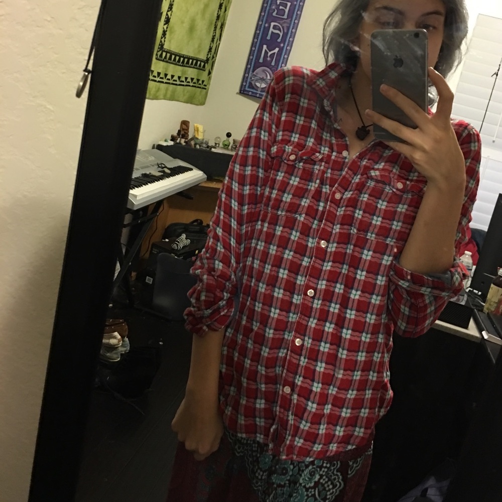 Cute botton down flannel