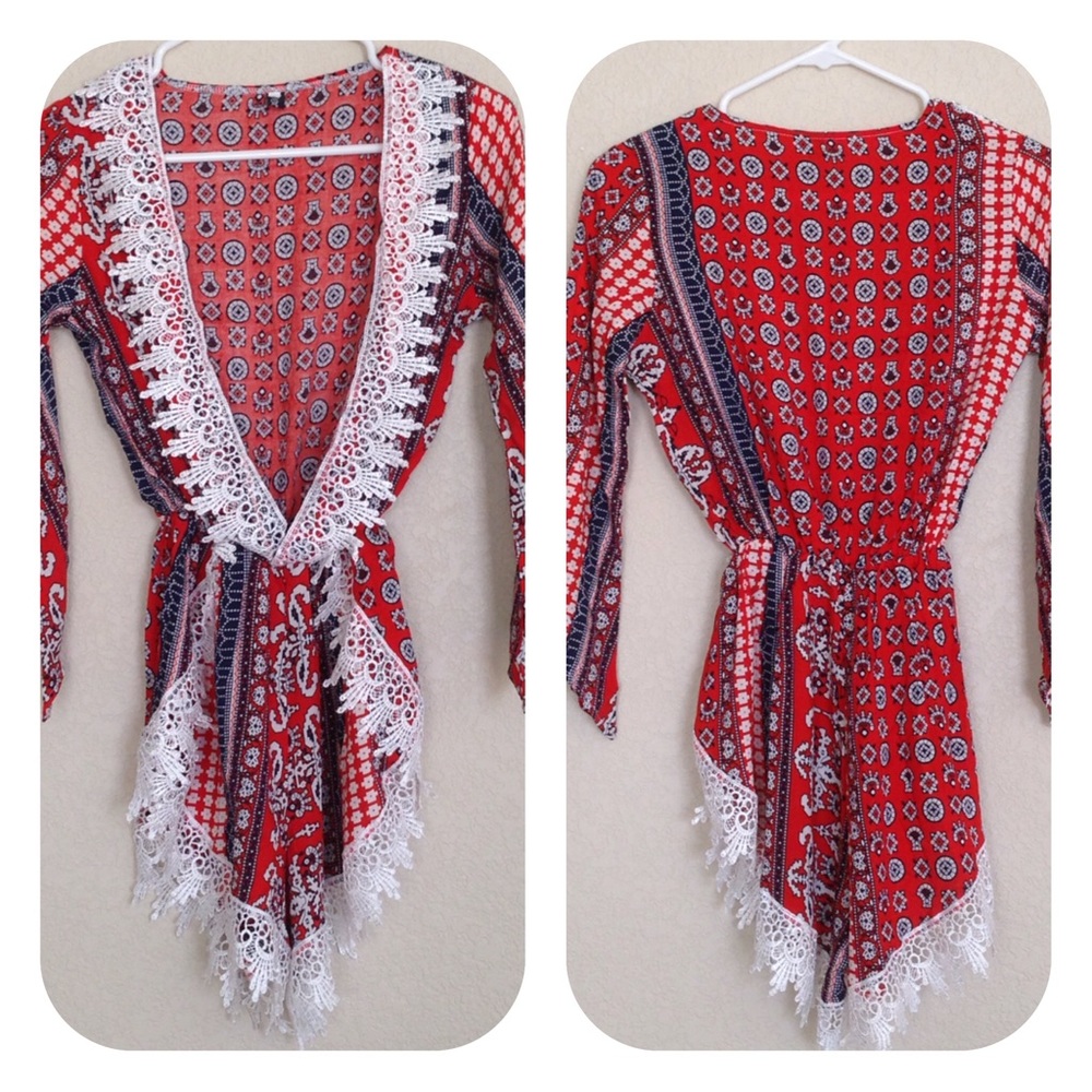 •Red, White, & Blue Romper• - Picture 2 of 5