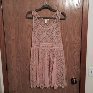Anthropologie pink dress