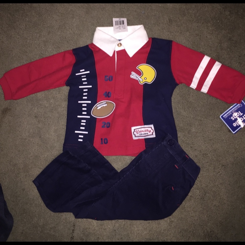 NWT Cradle Togs boys football outfit 12months