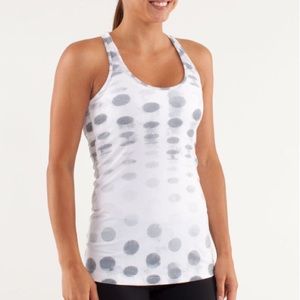 Lululemon Cool Racerback - Sz 4 Seaside Dot/Fossil