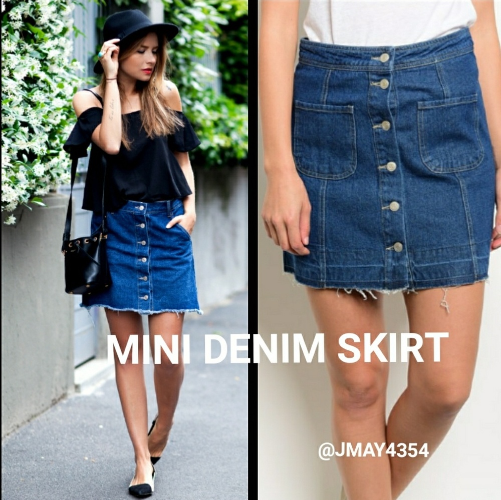 CLASSIC DENIM A LINE SKIRT - Picture 7 of 7