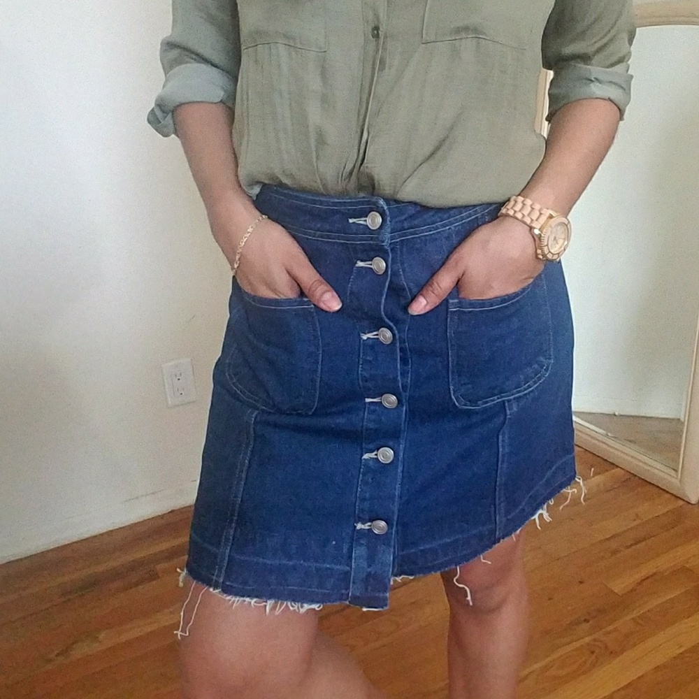 CLASSIC DENIM A LINE SKIRT - Picture 5 of 7