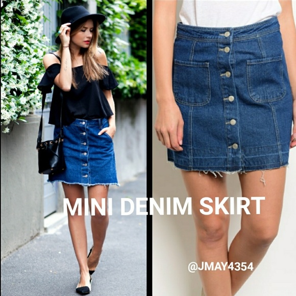 CLASSIC DENIM A LINE SKIRT - Picture 7 of 7