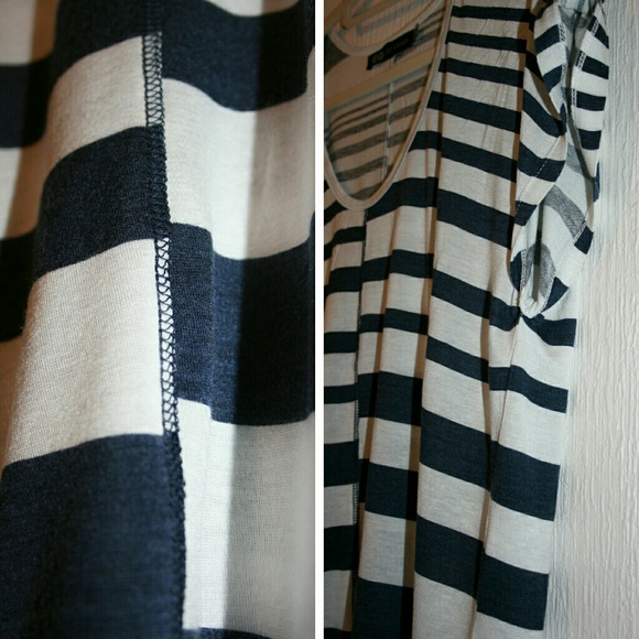 ⚡PRICE DROP⚡ Misaligned Stripe Roll Sleeve T NWOT - Picture 2 of 6